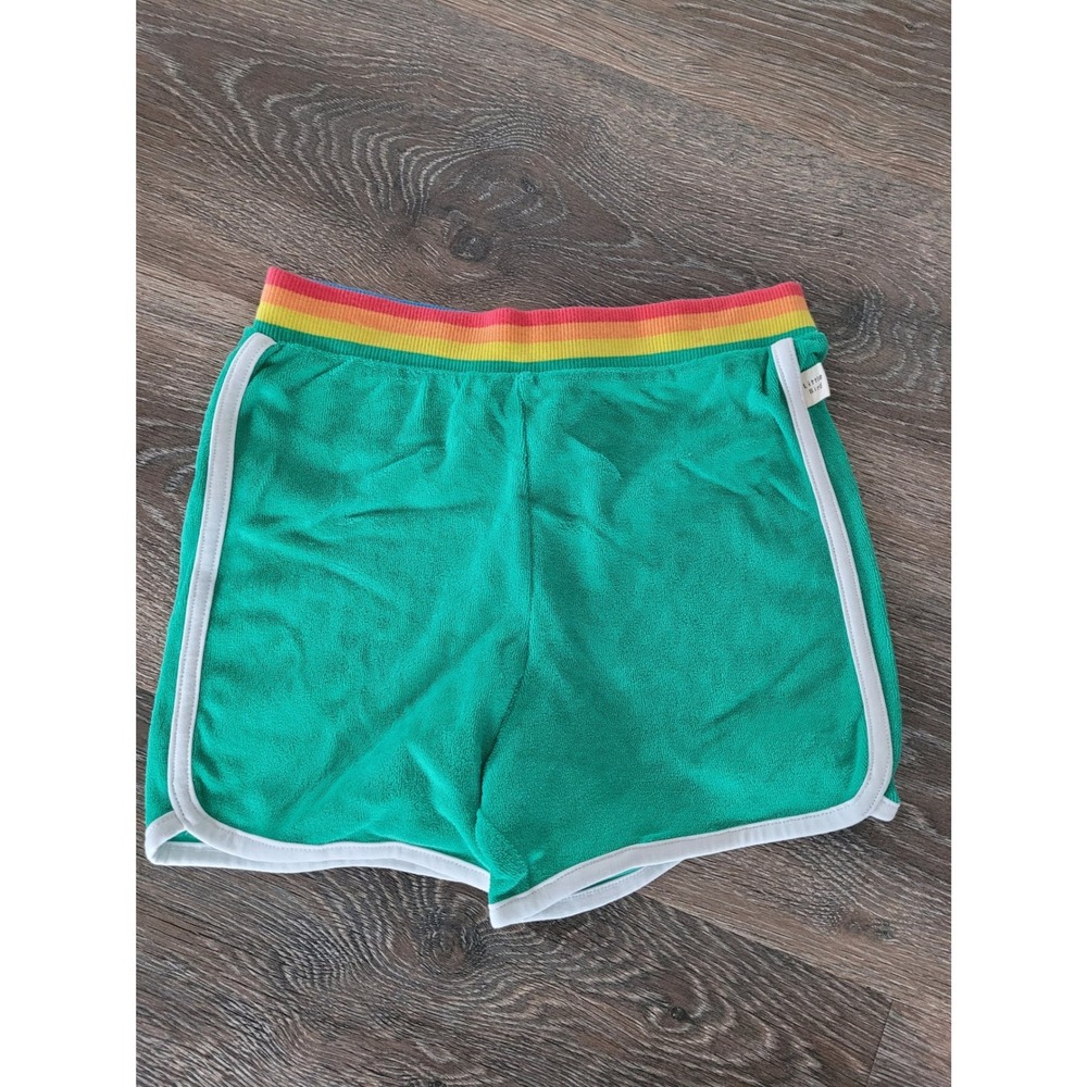 Little Bird by Jools Oliver Kids Green Terry Cloth Rainbow Shorts 4-5Y #2